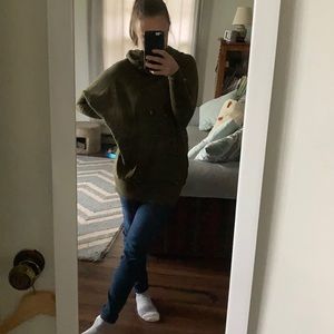 Anthropologie Green Dolman Sleeve Tunic Sweater
